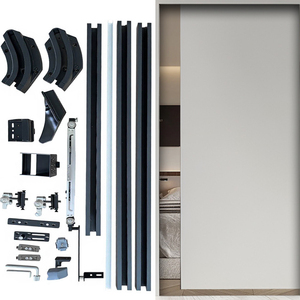 Rail de glissière invisible moderne pour porte coulissante dissimulée de placard, chambre et salle de bain - Product Image 1