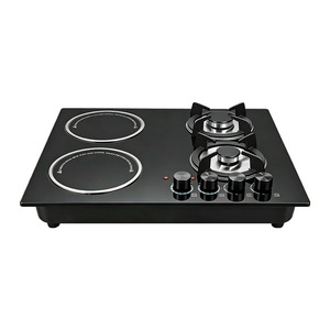 OEM ODM Dual-Fuel Einbau-Kochfeld, 2 Gas- und 2 Elektrobrenner, Induktions-Keramikkochfeld für Heimküchen - Product Image 4