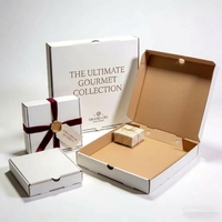 Boîte à pizza en carton kraft pliable pour livraison, en carton ondulé, pour commandes en gros, base robuste