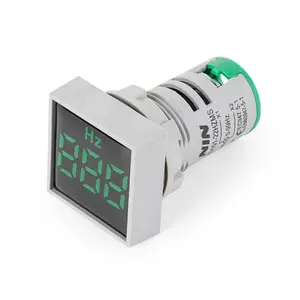 22mm LED square mini digital display electronic hertz frequency meter indicator lamp measuring rang AC 0-99Hz