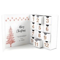 Vente en gros de boîtes mystères de calendrier de l'avent de Noël vides à compte à rebours de 12 ou 24 jours pour parfums et cosmétiques