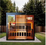 Nhà Máy Tùy Chỉnh Bán Ngoài Trời Sang Trọng 4-6 Người Cubic Rắn Truyền Thống Phần Lan Tắm Hơi 2025 Mới Chất Lượng Cao Gỗ Phần Lan Tắm Hơi - Product Image 6
