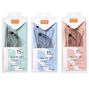 Règle triangulaire Little Fish 60 degrés en plastique, outil de géométrie pour étudiants - Product Image 4