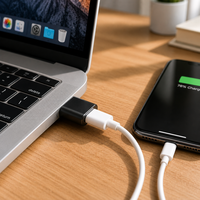 Adaptateur OTG USB-A vers USB-C Mini, Convertisseur Mâle vers Femelle Type-C, Synchronisation Rapide des Données pour Ordinateur Portable, Chargeur de Voiture, iPhone 15 16, iPad