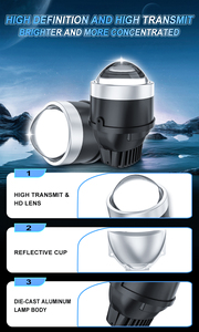 Đèn sương mù <span class=keywords><strong>LED</strong></span> GPNE <span class=keywords><strong>F9</strong></span> 3000k 6000k tự động, thấu kính Bi Projector 3 inch, đèn pha kép laser trực tiếp - Product Image 3