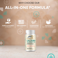 BOCHO Soins de santé pour la flexibilité des articulations chez l'adulte, renforcement des os, amélioration de la densité osseuse, capsules de calcium avec vitamines et minéraux