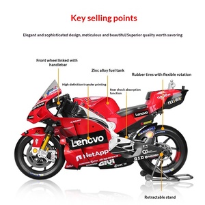 Modelo de Motocicleta de Carreras <span class=keywords><strong>Ducati</strong></span> a Escala 1:16, Réplica Coleccionable de Aleación Machito con Función de Control de Fuerza - Product Image 5