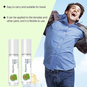 Huile Essentielle Apaisante Contre la <span class=keywords><strong>Migraine</strong></span> à Marque Blanche, <span class=keywords><strong>Menthol</strong></span> et Menthe, Roll-on, Mélange pour Soulager les Maux de Tête et le Mal des Transports - Product Image 2