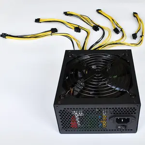 2000W silent power supply PSU 12V 10X 6PIN ATX power supply GPU computer fan power supply