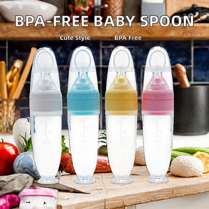 Offres Spéciales cuillère de distribution d'aliments pour bébés en silicone sans BPA pour 0 à 12 mois - Product Image 2