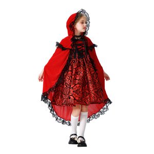 Disfraz de Princesa de Cuento de Hadas con Capucha para Niñas, Vestido de Halloween y Navidad, Traje de Cosplay para Actuaciones Escénicas - Product Image 3