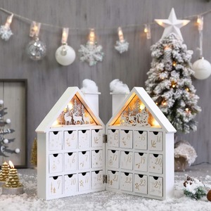 Wooden Christmas Arrival <b>Calendar</b> House, Christmas Decoration Countdown <b>Calendar</b>, customizable according to needs - Product Image 2
