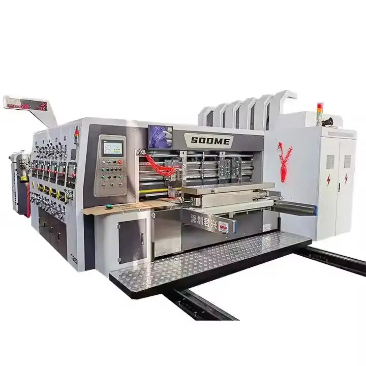 Full Automatic Corrugated Carton Box 2 Color Flexo Mini Printer Slotter Machine Corrugated Carton Printing Slotting Machinery