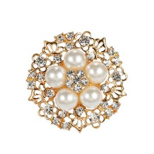 Fancy <strong>Pearl</strong> Crystal Rhinestone Button <strong>Flat</strong> <strong>Back</strong> <strong>Embellishments</strong> for Wedding Invitations - Product Image 1