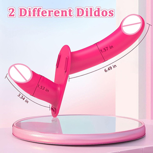 Vibromasseur double extrémité en silicone souple à double stimulation, télécommande sans fil, pour couples lesbiens - Product Image 6