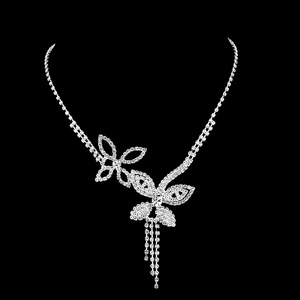 Factory Wholesale Personality Tassel Necklace Earring Set <b>Wedding</b> Dress <b>Accessories</b> Jewelry Sets for Women - Product Image 2