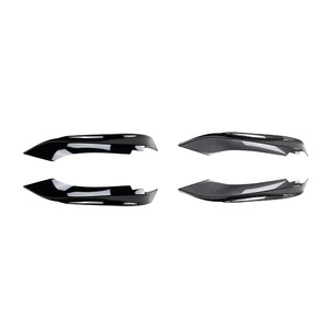Bmw 4 Series F32 F33 F36 Front Bumper <b>Corner</b> <b>Protector</b> Piano Black Carbon Fiber Texture Adhesive ABS Car Decal - Product Image 2