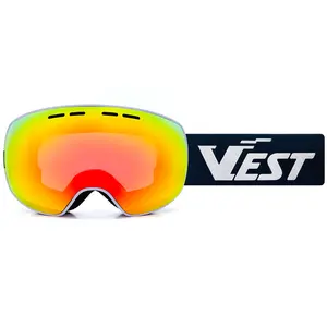 High Quality Custom Sample Logo Ski Goggle Anti Fog UV Polarized Lens Glasses For Ski Snowboard Snow Goggle