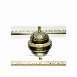 Campana de Mesa de Latón Antigua para Decoración del Hogar y Uso en Oficina, Campana de Escritorio de Latón, Campana de Llamada para Mesa de Oficina, Campana de Llamada para Mostrador de Hotel - Product Image 1