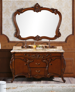 อ่างล้างหน้าในห้องน้ำทำจากไม้เนื้อแข็งดีไซน์แบบยุโรปโบราณสำหรับบ้านโรงแรมในเชิงพาณิชย์และวิลล่าใช้ในห้องนั่งเล่นและห้องน้ำอพาร์ตเมนต์ - Product Image 1