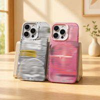 Coque de téléphone rose boussole miroir IMD couleur argent avec pare-chocs TPU PC pour iPhone 18 Pro Max 17 16 15 Pro Max 14 13 12 11