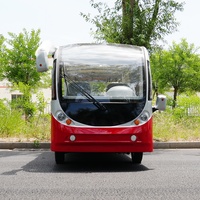 Mini autobús turístico eléctrico de 14 plazas para zoo y parques temáticos, autobús de enlace usado para turismo para viajes turísticos en coche y autobús