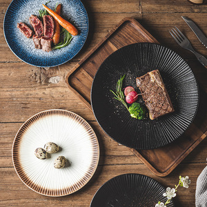 En stock Restaurant 8 pouces vaisselle en céramique assiette à salade plats assiettes à steak - Product Image 2