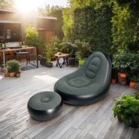 Canapé-lit gonflable moderne et pliable pour l'extérieur, avec pompe à air intégrée, idéal pour la relaxation des adultes dans la chambre ou le salon