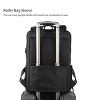 Tas Ransel Laptop Bisnis Anti Air 15,6 Inci Kapasitas Besar Ringan untuk Perjalanan Pria, Ransel Komputer dengan Logo Custom