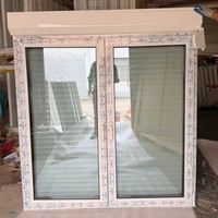 Ventana Abatible y Giratoria de PVC con Persiana Enrollable Manual de Aluminio, Apertura Lateral Abatible, Lateral Lateral Giratoria y Abatible, con Mosquitera Extraíble