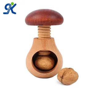 Wooden Multi Function Kitchen Nut Crackers for Walnuts Mushroom Walnut Cracker Opener Tool for Home