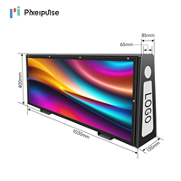 Letrero de Mensajes Desplazables Programable a Prueba de Agua Pixelpulse, Pantalla LED de Doble Cara, Pantalla LED para Techo de Taxi, Pantalla LED para Automóvil para Exteriores