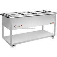 Restaurant aliments vapeur Table commerciale gaz Buffet affichage des aliments chauffe-plat Table de serveur chauffage électrique des aliments Bain maier usine