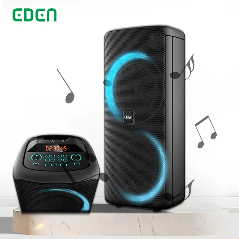 EDEN ED-1006 Dual 10 Inch Professional Audio Sound Box Multimedia Wireless Loud Outdoor PartyBox Speaker Sound Box