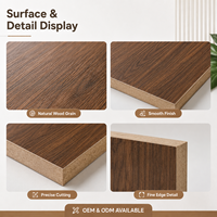 Panneau MDF mélaminé à grain de bois résistant au feu et à l'humidité pour usage hôtelier avec installation sur site