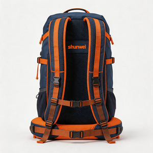 <span class=keywords><strong>Sac</strong></span> à <span class=keywords><strong>dos</strong></span> de randonnée professionnel personnalisé Shunwei <span class=keywords><strong>bleu</strong></span> <span class=keywords><strong>marine</strong></span> et orange compatible avec les systèmes d'hydratation - Product Image 2