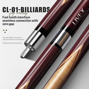 Taco de billar exclusivo de madera de arce de alta calidad <span class=keywords><strong>Charlie</strong></span>'s, cabeza grande, uso profesional para torneos, billar chino de nueve bolas, venta al por mayor privada - Product Image 4