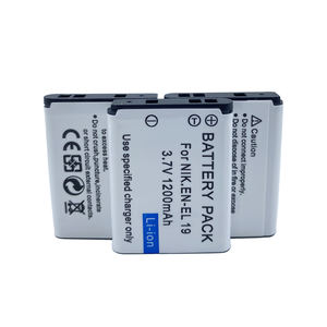 니콘 쿨픽스 S4100 S4150 S4200 S4300 S4400 S5200 S5200 <span class=keywords><strong>S5300</strong></span> S3300 S7000 S2500 3.7V 1200mAh 용 EN-EL19 배터리 - Product Image 2