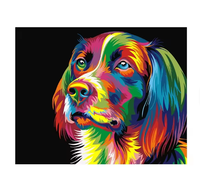 Kit de peinture par numéros personnalisé, peinture acrylique animale, toile imperméable écologique, décoration murale DIY pour la maison, cadeau 40x50cm