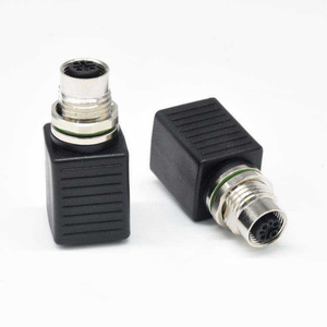 M12อีเทอร์เน็ต PROFINET 4Pin รหัสหญิงกับ RJ45อะแดปเตอร์เชื่อมต่อซ็อกเก็ตกันน้ำ IP67ขั้วต่อแบบวงกลม - Product Image 2