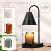 Lampe chauffante à bougie électrique, interrupteur de gradation rétro, fonte de cire, veilleuse romantique, lampe de table décorative, chauffe-bougie
