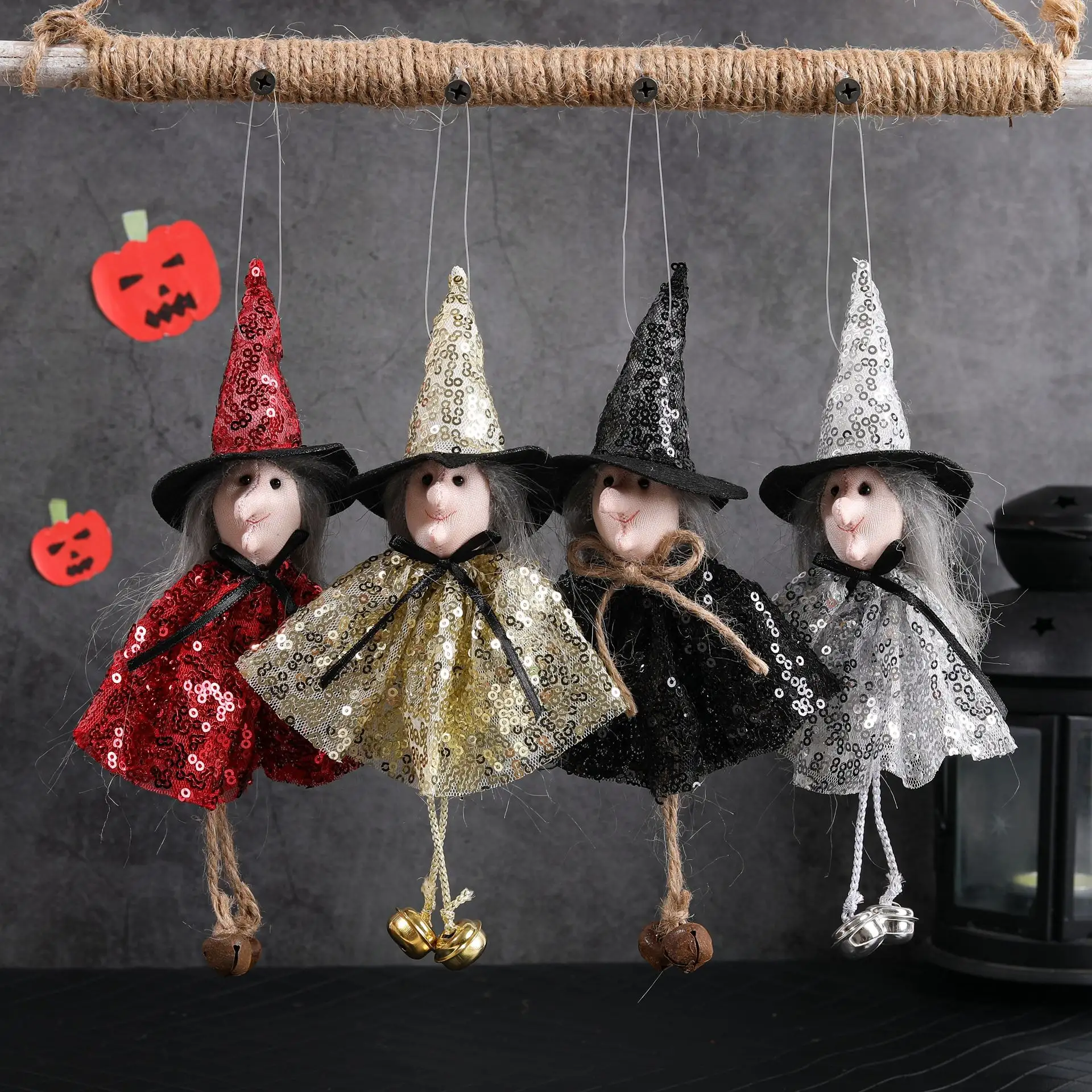 Cute Halloween Pumpkin Pendant Ghost Witch Doll Ornaments Halloween Decoration DIY Halloween Decorations for Home 2023 Kids Gift