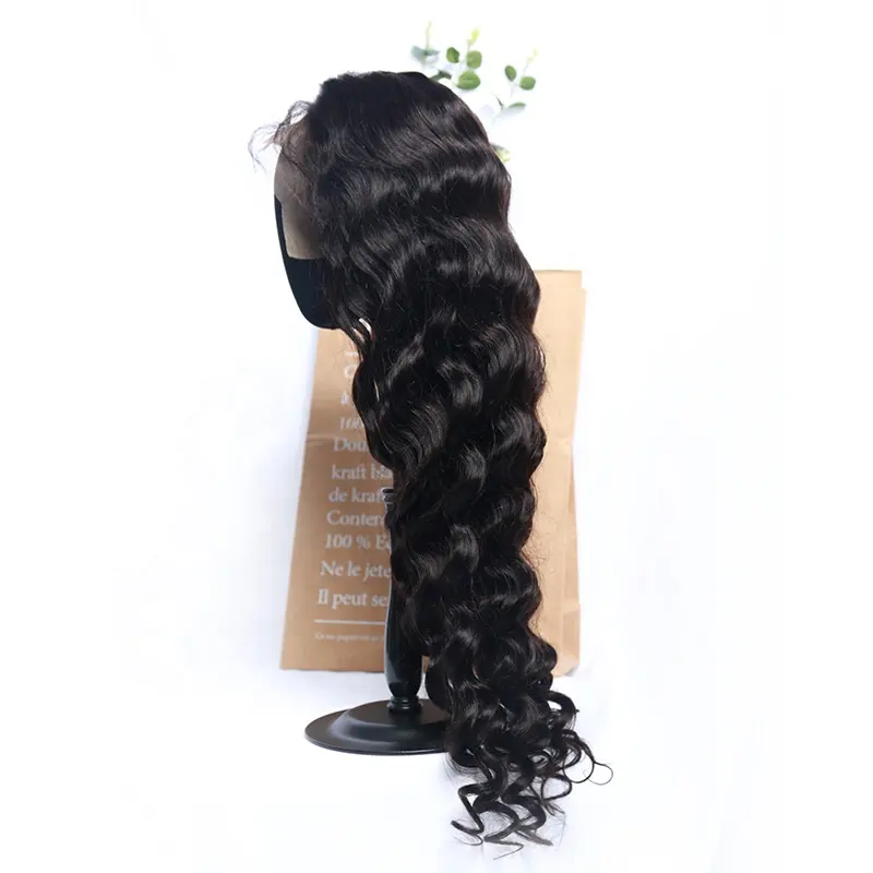 Hot Glueless Full Lace Wigs Water Wave 100% Brazilian Virgin Human Hair For Black Women