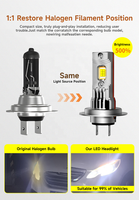 Fabricant OEM, phare LED H7 CE RoHS 50W 6000K, faisceau haut/bas enfichable, étanche IP68, pour berline, SUV, camion, éclairage automobile