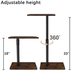 Bằng gỗ có thể điều chỉnh TV Khay bảng bên mộc mạc <span class=keywords><strong>sofa</strong></span> tay vịn Khay bảng Snack bảng phụ cho giường và ghế với điện thoại - Product Image 4