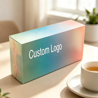 Boîte d'emballage rectangulaire en PET écologique avec impression CMYK pour les produits cosmétiques et les éponges de maquillage
