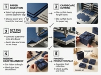 Boîte cadeau rigide personnalisée, écologique, biodégradable, recyclable, avec paillettes argentées, ruban en satin, nœud, emballage de luxe pour bijoux en papier
