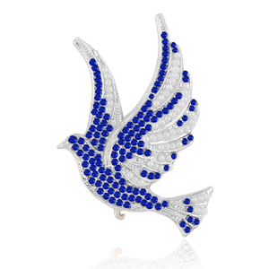 Broche de <span class=keywords><strong>bijoux</strong></span> personnalisée avec lettres grecques ZOB ZPB Zeta Phi Beta, signe de paix, <span class=keywords><strong>colombe</strong></span>, perle, cristal - Product Image 3