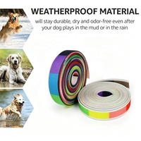 Ensemble de laisse pour chien en sangle enduite de PVC à noyau en nylon résistant à l'usure avec logo personnalisé assorti à la couleur Pantone