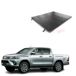 Accessoires de ramassage flexible, housse de Tonneau noir, en aluminium, pour Toyota Hilux Revo 2016 — 2018